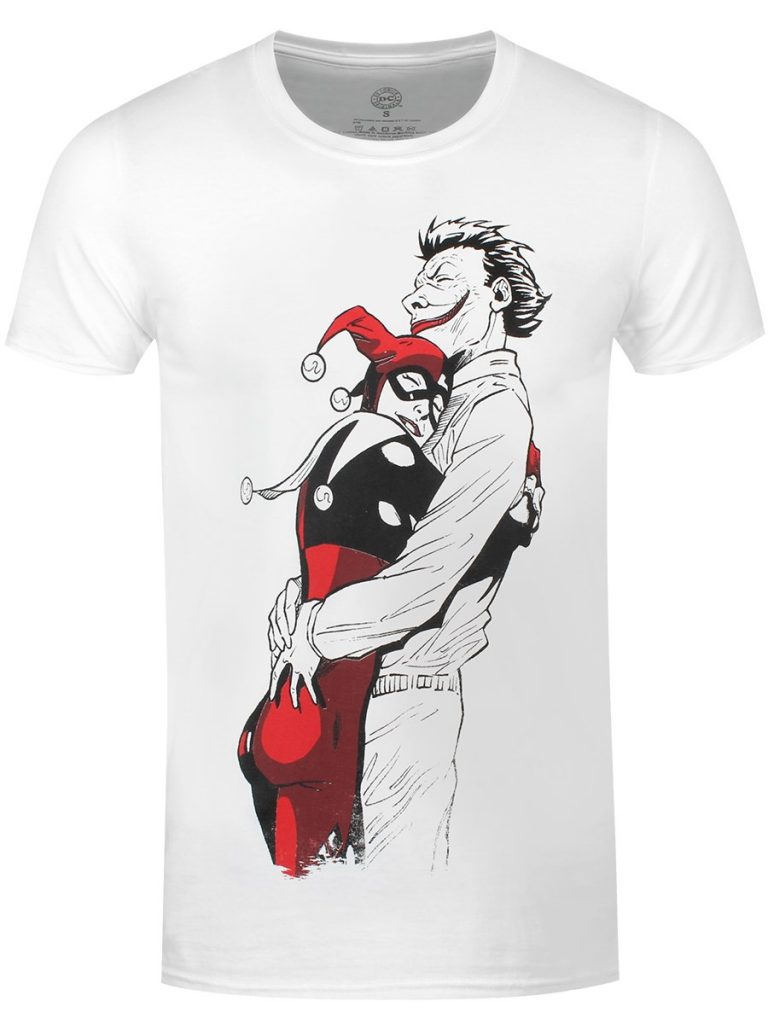 DC COMICS JOKER HARLEY HUG MEN'S WHITE T-SHIRT