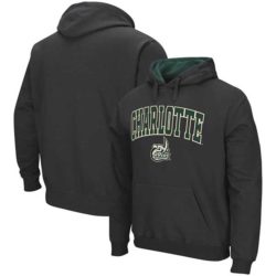 Charlotte 49ers Charcoal Arch & Logo Tackle Twill Pullover Hoodie