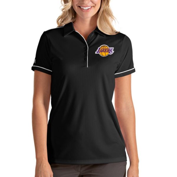 Antigua Los Angeles Lakers Women's Black/White Salute Polo