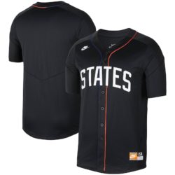 Nike US Soccer Black Baseball Button-Up Jersey