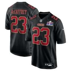 Nike Christian McCaffrey San Francisco 49ers Black Super Bowl LVIII Jersey