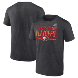 San Francisco 49ers Charcoal 2025 NFL Playoffs Ready T-Shirt