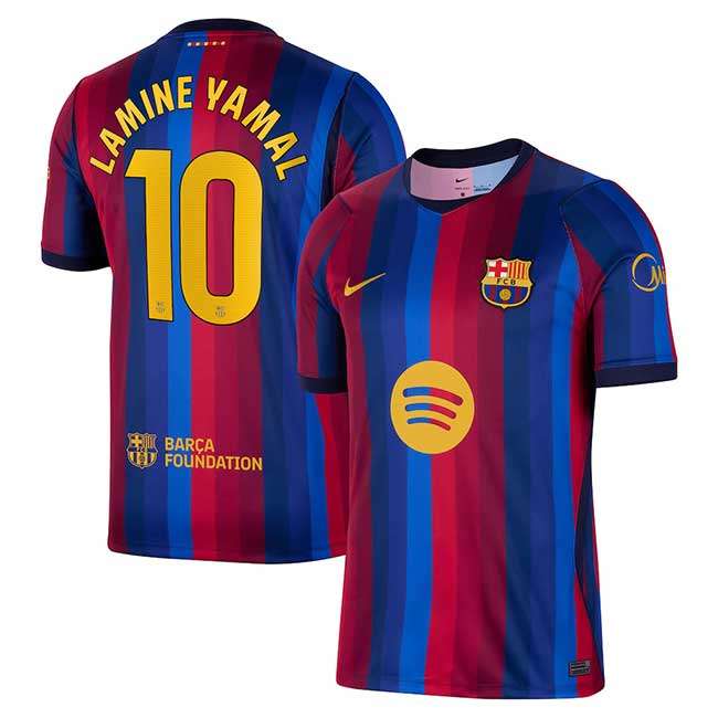 Nike Lamine Yamal Barcelona Red 2026/27 Home Stadium Replica Jersey